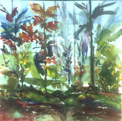 Magic gardens 2
#flowers and #trees 
Watercolor painting
#Landscape 
#art #MastoArt 