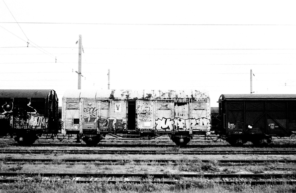 Wagon dans la gare de Mézidon