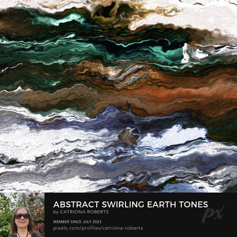 Digital image featuring the design- Abstract Swirling Earth Tones.

Originally a hand painted abstract acrylic laterally digitally manipulated using various means ( including creative filters within Canva.com) enabled this contemporary piece of abstract art to emerge). 

Features abstract patterns mimicking geological formations with swirling earth tones and vibrant teal waves. 

The textured layers create an illusion of depth.

Click links on the main post for options. 
