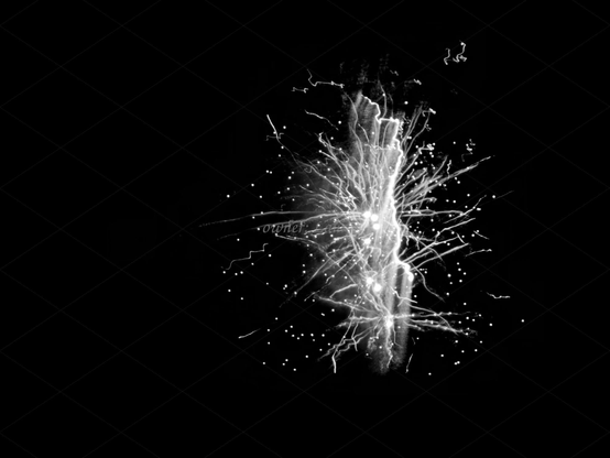 Fireworks, black and white, photo