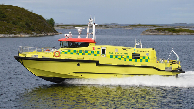 A photo of a Norwegian water ambulance.
