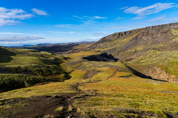 Trail to Háifoss – Descent into Iceland’s Wild Beauty

This stunning view captures the winding trail that leads down to the base of Háifoss Waterfall, one of Iceland’s tallest and most magnificent cascades. The path descends through a vast, open valley of moss-covered ridges and volcanic rock, surrounded by sweeping mountain views that stretch endlessly toward the horizon. Every step of this hike offers a deeper connection to Iceland’s untamed landscape and ancient geology.

The descent to Háifoss is both challenging and rewarding—a steep, rocky route that tests your footing but rewards you with unmatched perspectives of the 400-foot (122-meter) waterfall as it thunders into the Fossárdalur Valley. The air is crisp, the sound of rushing water grows louder with each turn, and the feeling of awe intensifies as the canyon opens before you.

Located in southern Iceland near the Þjórsárdalur Valley and the volcano Hekla, Háifoss is formed by the Fossá River, a tributary of the mighty Þjórsá. Beside it flows Grannifoss, “The Neighbor,” together forming one of Iceland’s most iconic twin waterfalls. 

Image:
https://fineartamerica.com/featured/trail-to-haifoss-descent-into-icelands-wild-beauty-wayne-moran.html

Read more:
https://waynemoranphotography.com/blog/chasing-light-across-iceland-our-21-day-adventure/

#Iceland #hiking #Iceland #travelPHotogrpahy #Landscape #art #fineart 

#ayearforart #buyintoart
