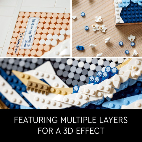 Bring one of the most iconic artworks of the last two centuries to life with the LEGO Hokusai - The Great Wave set, a great gift for lovers of classic paintings and Japanese wall art.