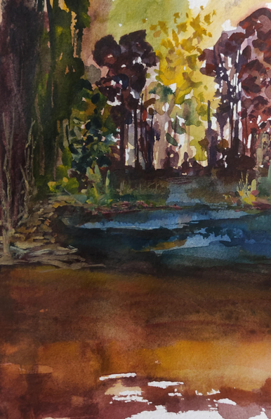 Landscape 
Watercolor 
#Landscape #art #MastoArt #watercolor 