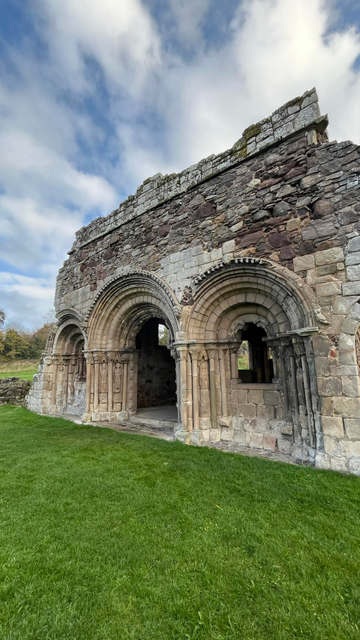 The front of the Chapter House, viewed from the Cloister.
