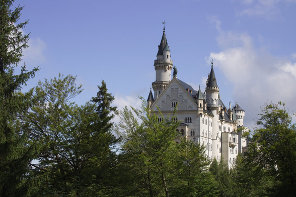 View of Neuschwanstein castle.