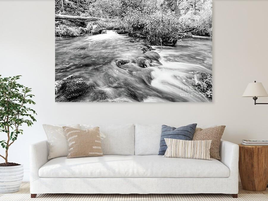 This black and white long exposure photograph captures the powerful flow of Greer Spring near Alton, Missouri, surrounded by a wooded scene in the Ozarks.
@fineartamerica 
https://5-jennifer-white.pixels.com/featured/autumn-cascades-at-ozarks-greer-spring-grayscale-jennifer-white.html
#buyintoart #photography #gifts #homedecor #interiordesign