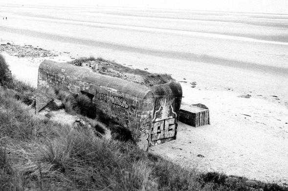 Un blockhaus sur la plage de Dunkerque