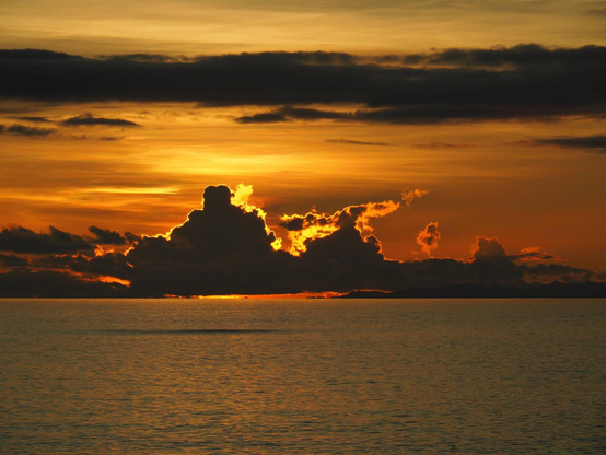 Coucher de soleil en bord de mer
