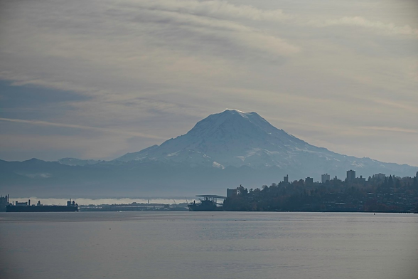 Mount Rainier/Tahoma was out yesterday; it stopped raining enough to show off a little bit. #rainer #tahoma #mountain #volcano #landscape #photography #photo #beautiful #tacoma 