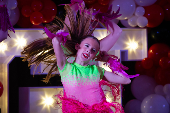 Girl dancer, dancing on stage.