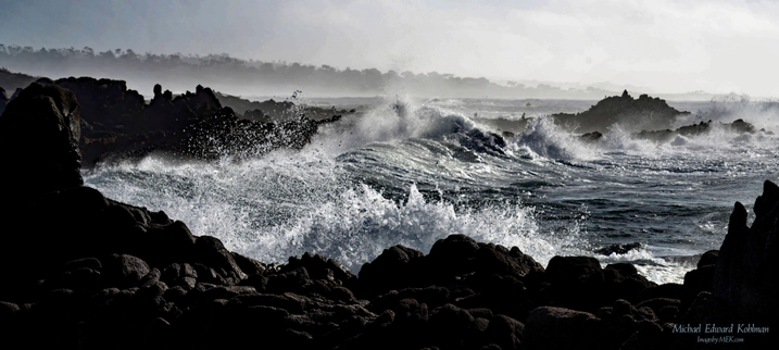 Moody Afternoon:

Waves crashing among the rocky shore of Asilomar State Beach in Monterey Bay California.

November 2, 2025