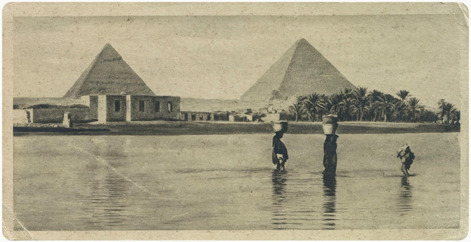 Postcard from Egypt
Collotype on card, 15 x 7.5 cm, by Lehnert & Landrock, early 1900s
Private collection