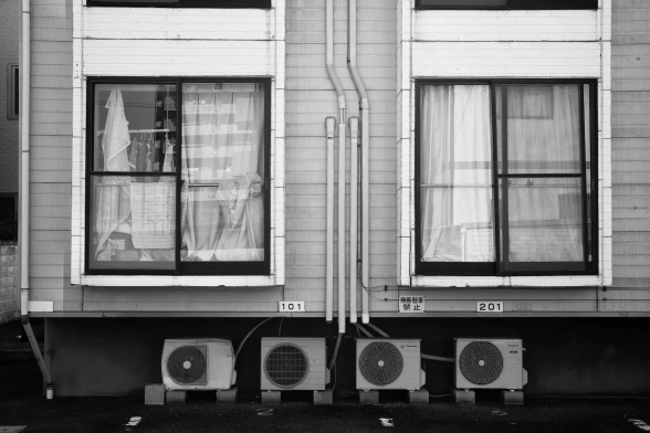AC units in an apartment building