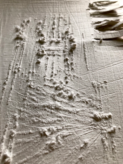 Scratched paper making lanscapes