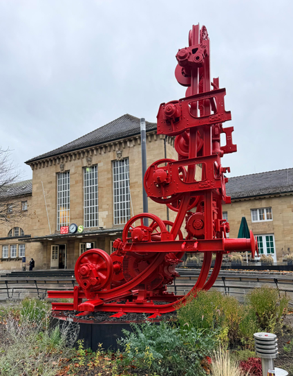 Photo of an Art Installation outside a train station
