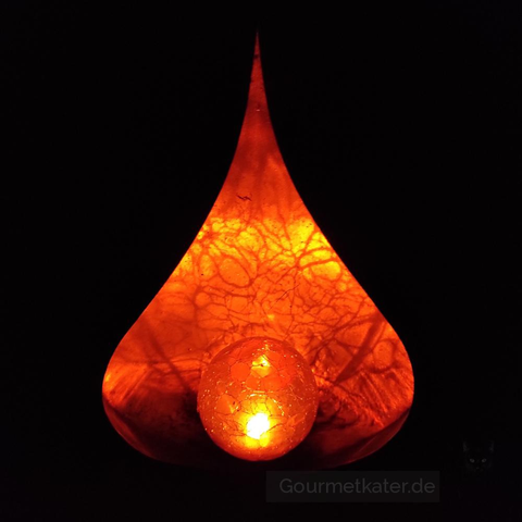 Leuchte in Flammenform