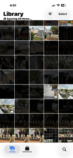 Screenshot showing corrupted images (the dark ones). They originally had the right exposure. 