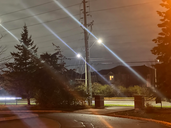 A residential street.