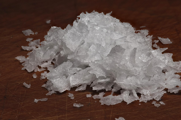 Stacked Macro Flaked Sea Salt made by the Jacobson Salt Co in Oregon