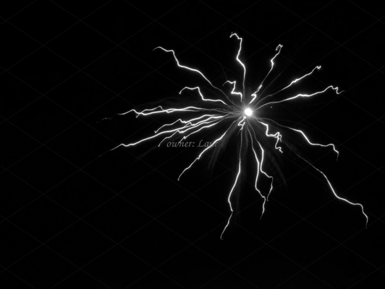 Fireworks, black and white, photo