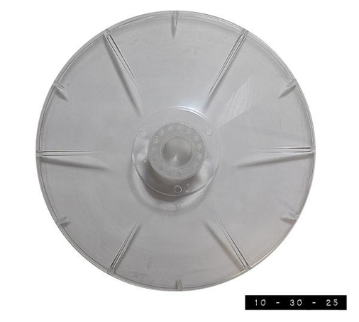 Squirrel guard.  Made of 100% Grade A clear plastic.  About 13" in diameter.  Fits onto a bird feeder pole between the ground and the bird feeder so squirrels can't climb up the pole and get to the seed.   Never used.  Why?  Because every time I go out to put it on the pole the squirrels give me such a pitiful look that I feel like one of history's great villains and so I slink back to my barn with it.  Some people think I should gather up my courage, put my foot down, and show them who the boss is, but really, those people  have it all wrong.  The squirrels KNOW I'm the boss!  And I can prove it, too.  Just not right now, ok?  It's their turn to use the computer.        