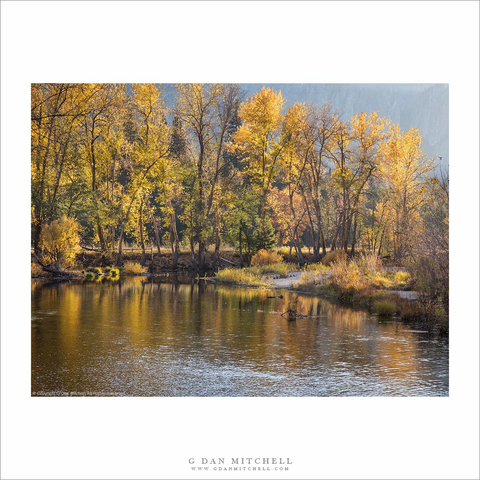 Merced River and autumn foliage