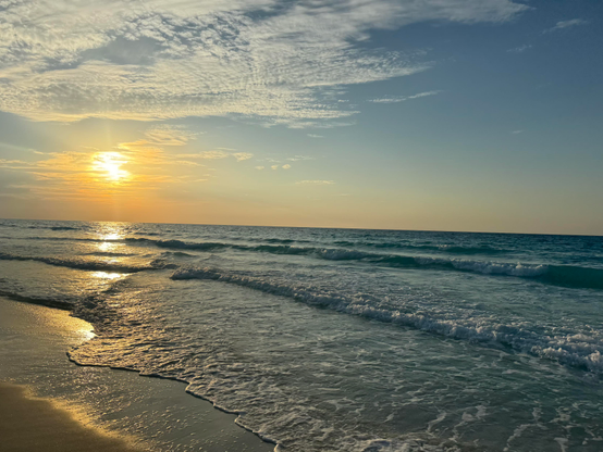 Sunset by the beach, north coast of Alexandria 