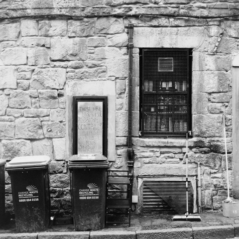 Yashica MAT124G | Cinestill BWXX 250 | Shot at 400 + Med Yellow Filter | Developed in XTOL

These are not the bins you’re looking for!  Move along now…