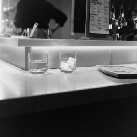 Yashica MAT124G | Cinestill BWXX 250 | Shot at 400 + Med Yellow Filter | Developed in XTOL

Two glasses on the bar at the Johnnie Walker tour experience