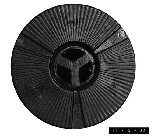 Bottom view of a 10" black plastic pot that I grew mostly magenta impatiens in this year.  I had 6 of these pots in all - and all did very well for the 161 or so days I had them (May 25 to Nov 3).  Each pot dangled from its own black metal brace that I had evenly spaced along my north stockade-style wooden fence.  The plants have now been composted in a raised garden bed garden and will (I hope) get next year's plantings off to a good start.  The pots have been washed and wrapped and will make fine holiday gifts, I'm sure.  After all, who among us wouldn't be thrilled to get a little pot of our very own for Christmas?     