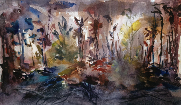 Abstract jungle
Watercolor
#abstract #art #trees #flowers #mastoArt 
