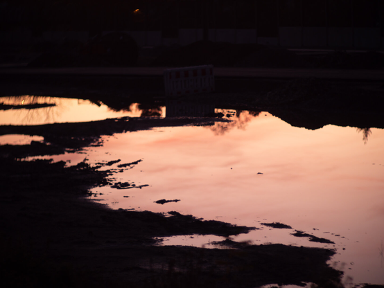 Reflection of sunset