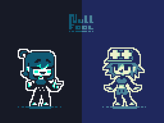 Two female chibi characters based on the C and C++ programming languages.