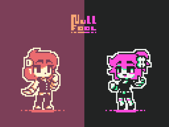 Two female chibi characters based on the D and C# programming languages.