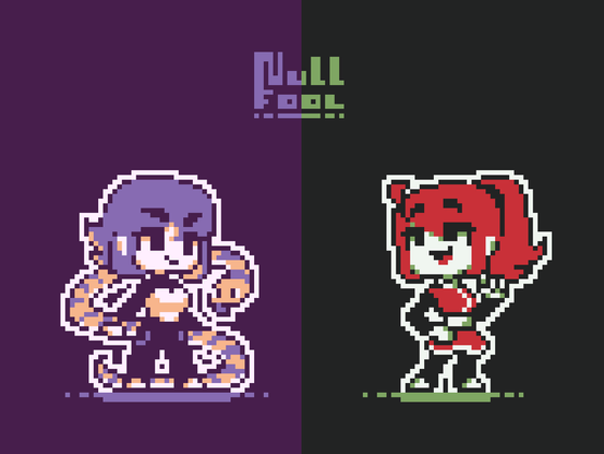 Two female chibi characters based on the Python and Ruby programming languages.