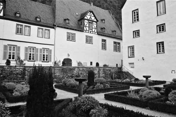 Looking across the garden towards the castle