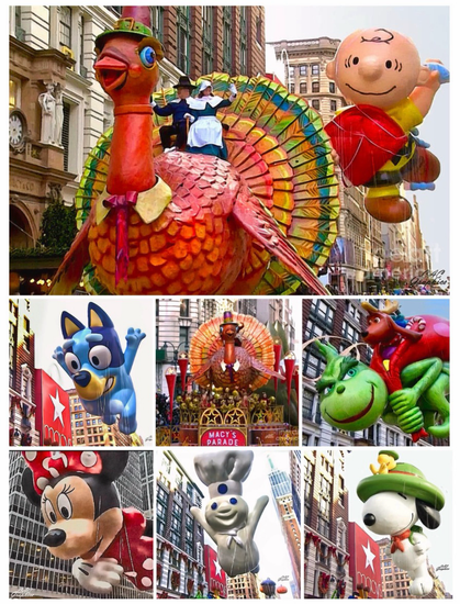 Thanksgiving parade floats & ballons 