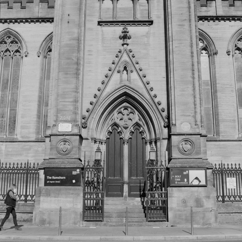 Yashica MAT124G | Kodak Tri-X 400 | Shot at 320 + Med Yellow Filter | Developed in XTOL

An ornate church door