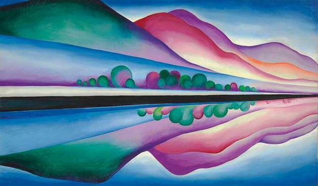  Lake George Reflection by Georgia O'Keeffe, oil on canvas