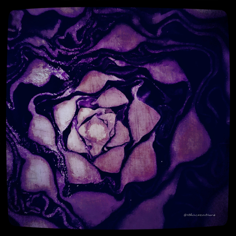 Gros plan sur un tronçon de chou rouge