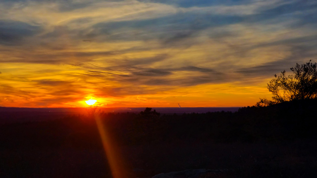Sunset and dusk this afternoon, Dec 3rd, from Buck Hill!