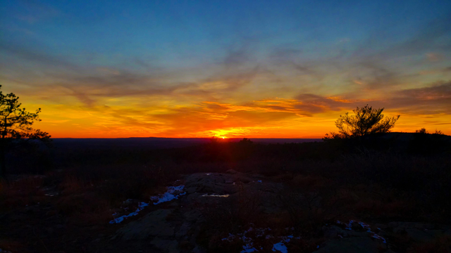 Sunset and dusk this afternoon, Dec 3rd, from Buck Hill!