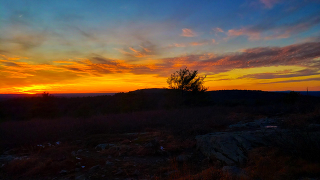 Sunset and dusk this afternoon, Dec 3rd, from Buck Hill!