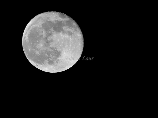 Moon, black and white, photo