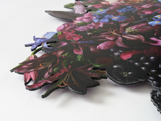 a hyperrealistic floral bouquet in an organic shape by Mason Pott