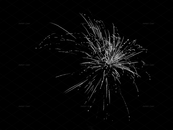 Fireworks, black and white, photo