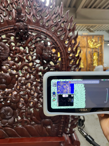 Buddhist halo with a 3D scanner