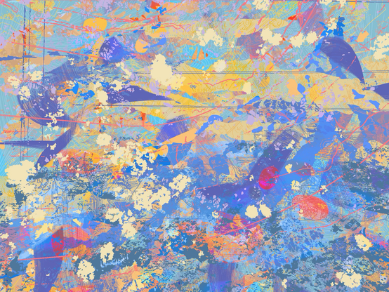 digital drawing collage. abstract dizzying mapping. 