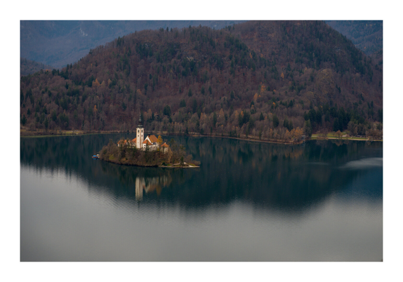 A look at Bled Island from Bled Castle